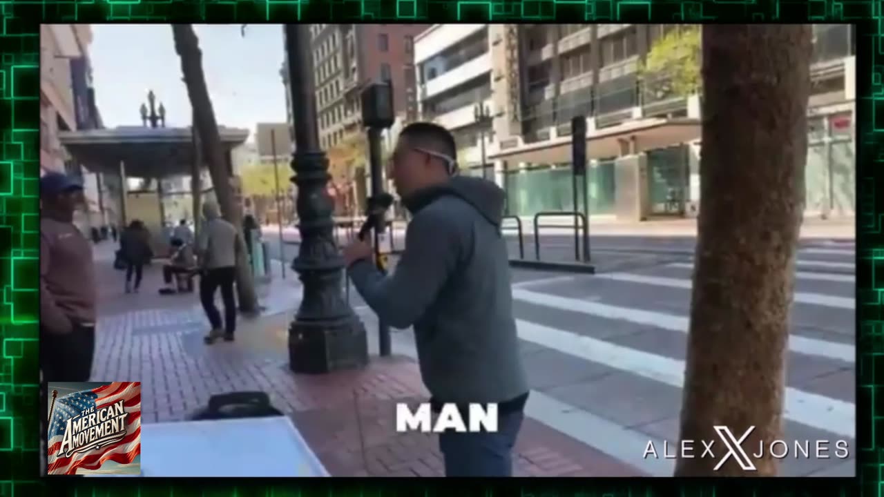 Trans person pulls a gun on a street preacher short clip