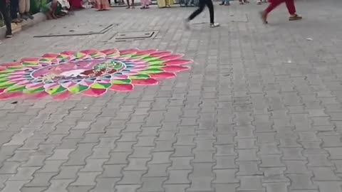 children participating at smarttown for pongal