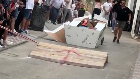 Soapbox Racer Flips Off Ramp
