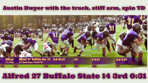 Prototype 314: Alfred's Austin Dwyer 10yd TD run vs Buffalo State