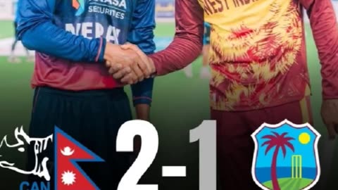Nepal won T20I series vs West Indies 2-0.Pots Kushal Bhurtel. Well done Nepal