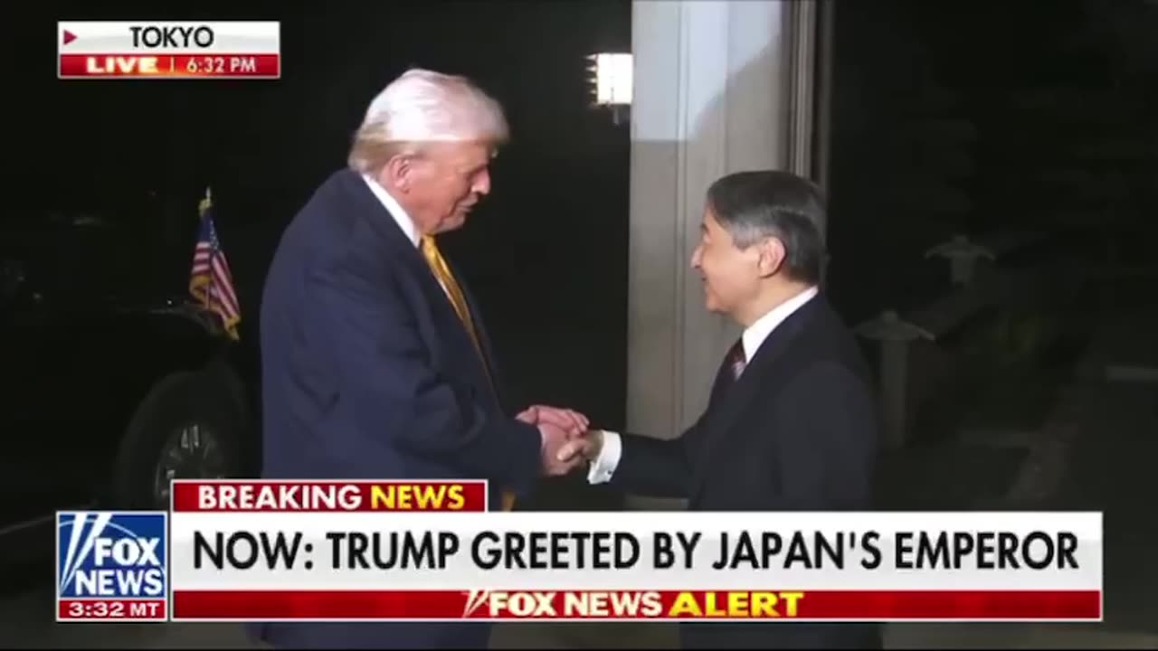 President Trump greeted by Japanâs Emperor