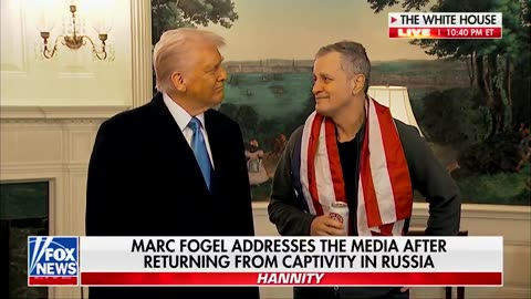 President Trump Speaks with Recently Freed Marc Fogel at White House