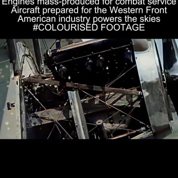 American biplane assembly with Liberty engine inst