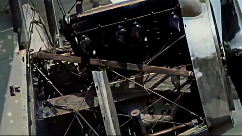 American biplane assembly with Liberty engine inst