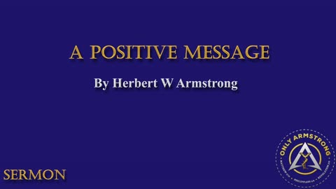 A Positive Message