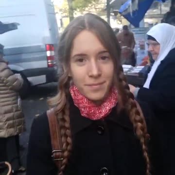 A German girl shows what has happened to her country