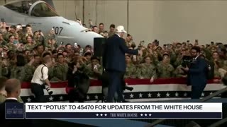Trump Breaks Out The Trump Dance on USS George Washington