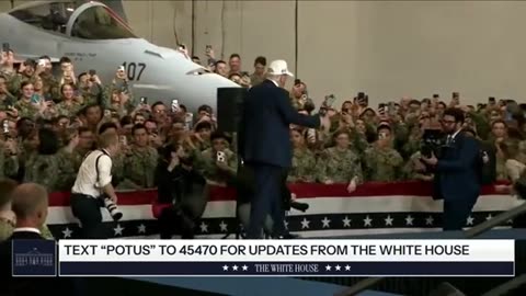 Trump Breaks Out The Trump Dance on USS George Washington