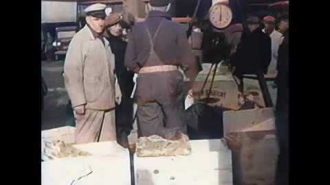 New York, Manhattan Waterfront in 1937 in Color