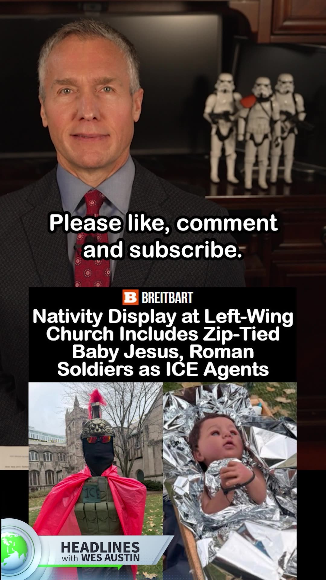 Nativity Display at Church Includes Zip-Tied Baby Jesus, Roman Soldiers as ICE Agents