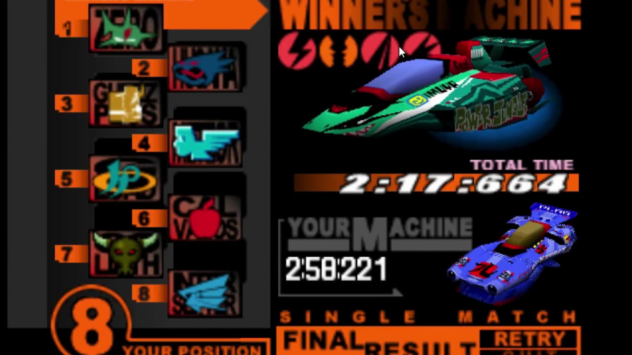 Aerogauge gameplay on the N64