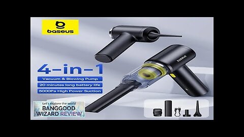 Baseus AT 5000Pa Cordless Vacuum Cleaner Wireless Air Dust Blower Powerful Portable Review