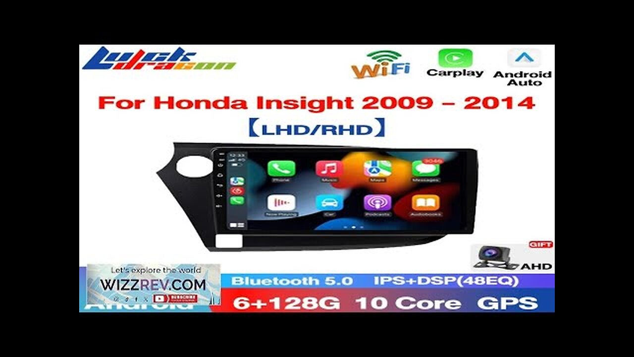 2Din Android 13 Navigation GPS Audio Autoradio WIFI For Honda Insight 2 Review