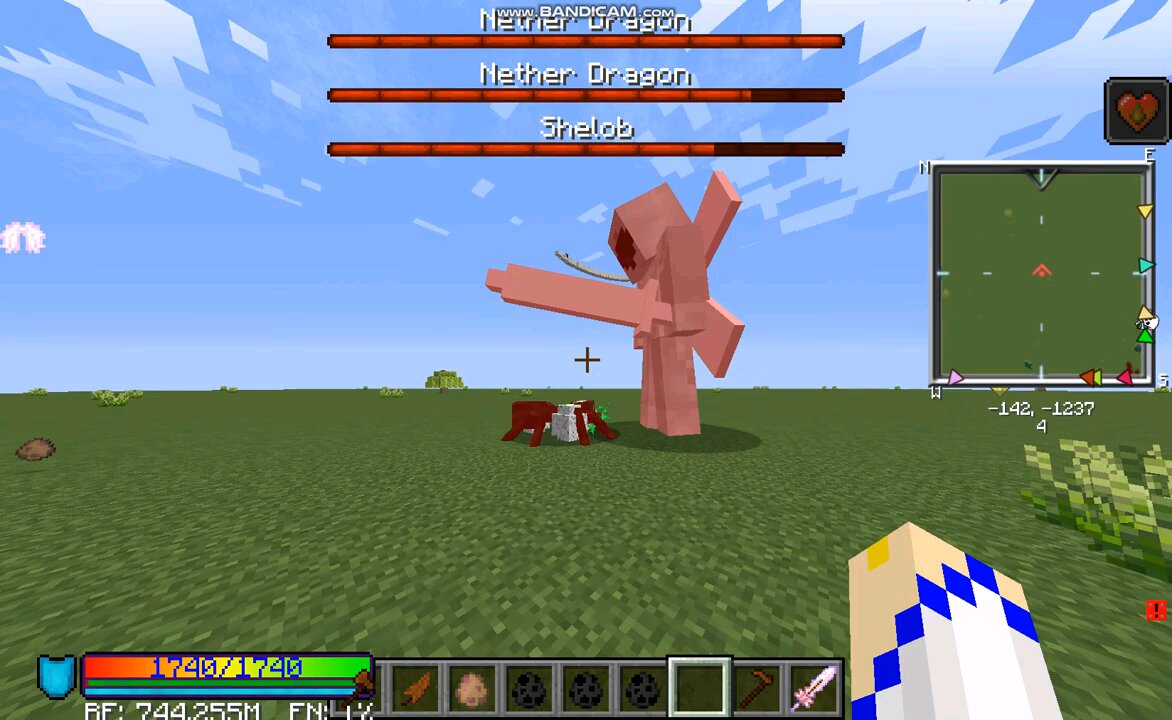 Minecraft mob battle the gate guardian vs shelob and other things