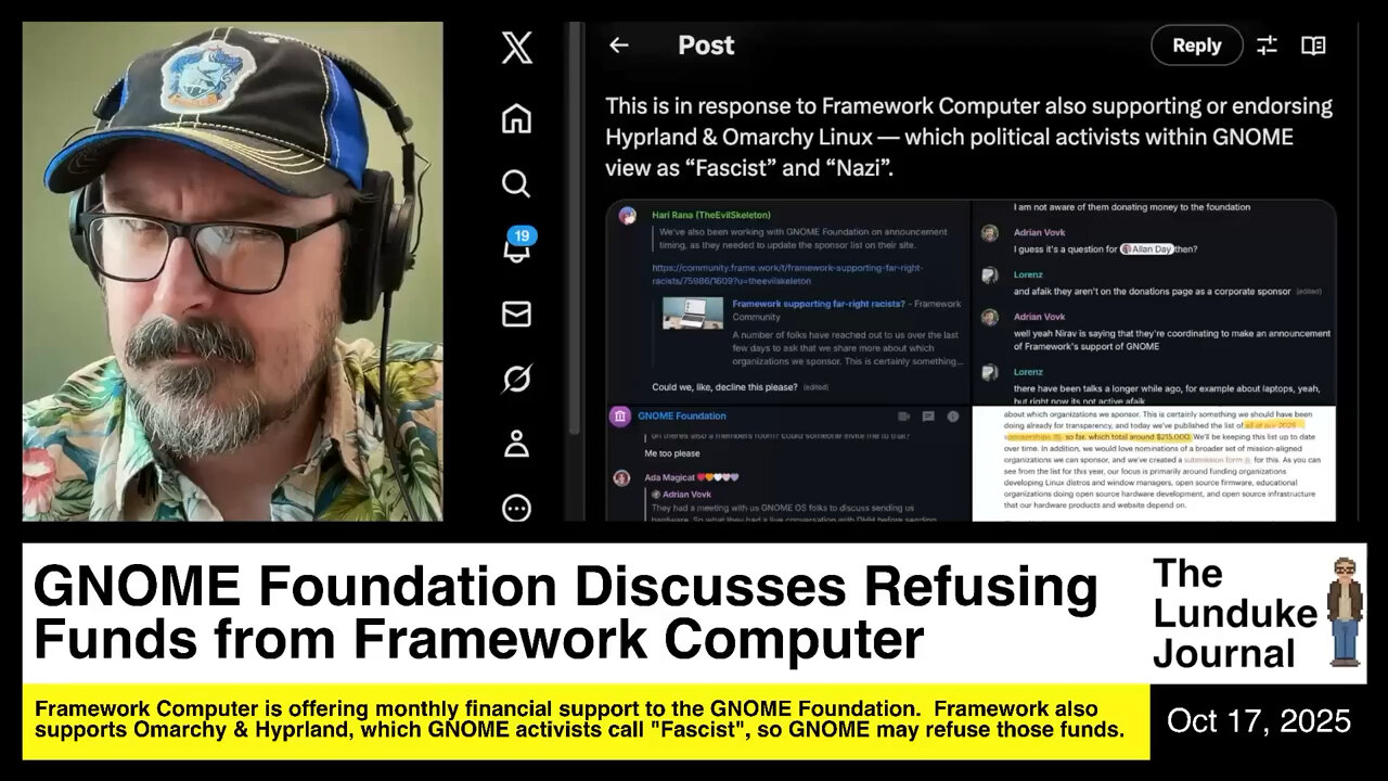 GNOME Foundation Discusses Refusing Funds from Framework Computer