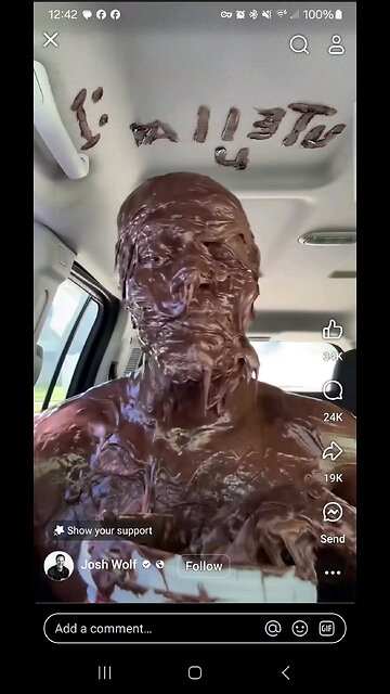 Insane man covers himself with Nutella