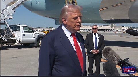 President Trump Gaggles with Press Upon Arrival in Palm Beach, FL, Oct. 31, 2025
