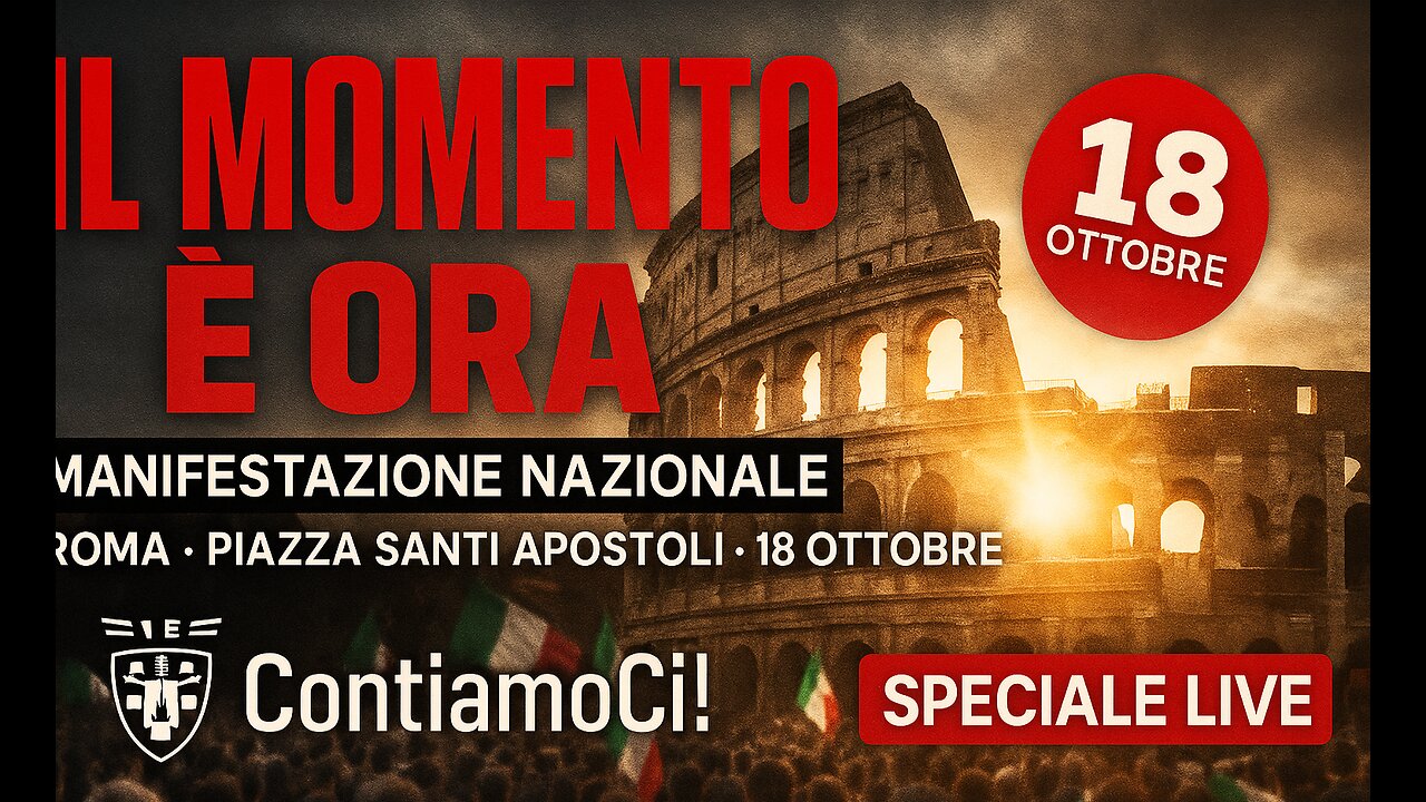 Roma, 18 OTTOBRE 2025 – “IL MOMENTO È ORA”
