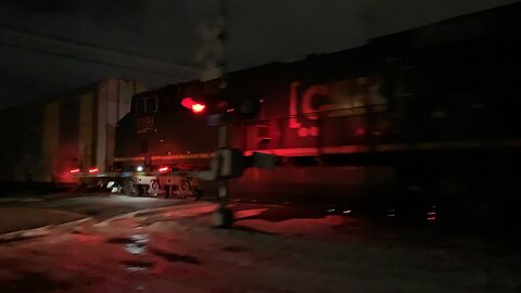 Night time CSX train 4741 leads the way with DPU 3399