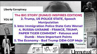 Liberty Conspiracy LIVE 10-2-25 Sumud, Trump Terrorism v Rights, Economy, Russia