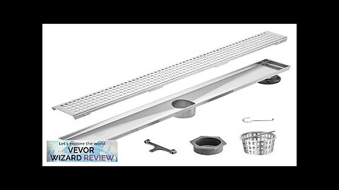 VEVOR 24Inch Linear Shower Drain with Square Pattern GrateBrushed 304 Stainless Steel Review