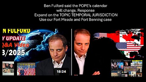 RESPONDING TO BEN FULFORD, INTERNATIONAL JOURNALIST REF TEMPORAL JURISDICTION AND THE USA CRIMES