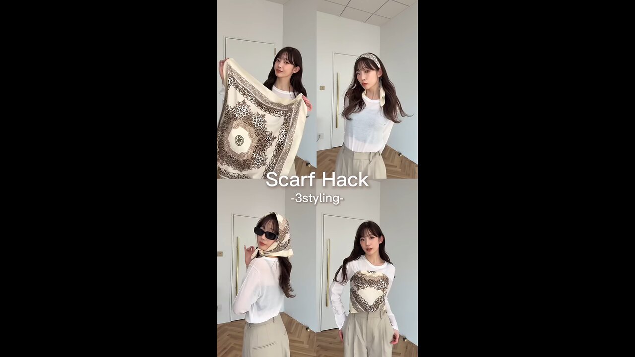 Scarf Hack📃 3 Scarf Ideas to Try This Spring! Incorporating this into a simple outfit will really