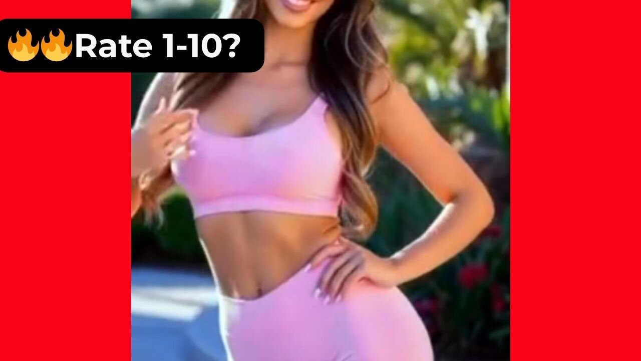 🔥 Rate Her Body in Pink Shorts & Crop Top 1-10? 😍 Supermodel 4K
