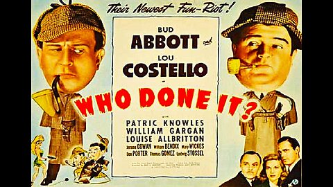 WHO DONE IT? 1942 Bud & Lou are Mystery Writers Swept up in a Radio Station Murder FULL MOVIE in HD