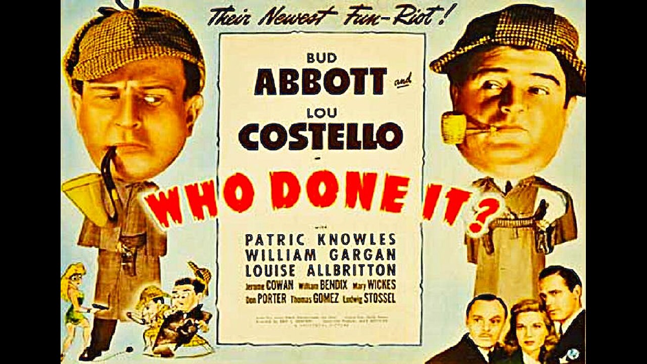WHO DONE IT? 1942 Bud & Lou are Mystery Writers Swept up in a Radio Station Murder FULL MOVIE in HD