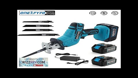 Cordless Reciprocating Saw Adjustable Speed Chainsaw Wood Metal PVC Pipe Cutting Bandsaw Review