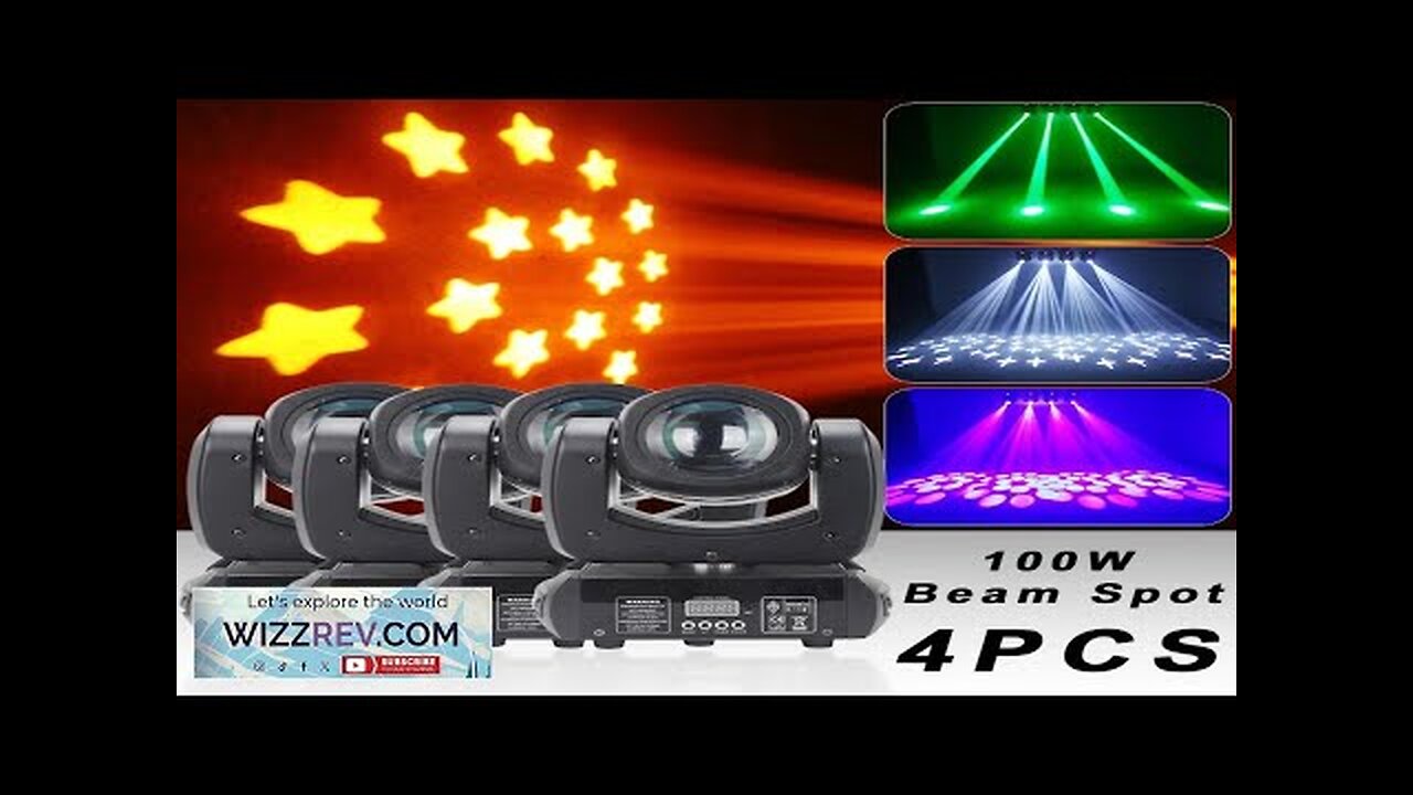 4Pcs/Lot Hot Selling LED 100W Beam Spot Moving Head 18 Prisms Review