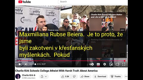 Charlie Kirk diskutuje s ateistou - s českými titulky