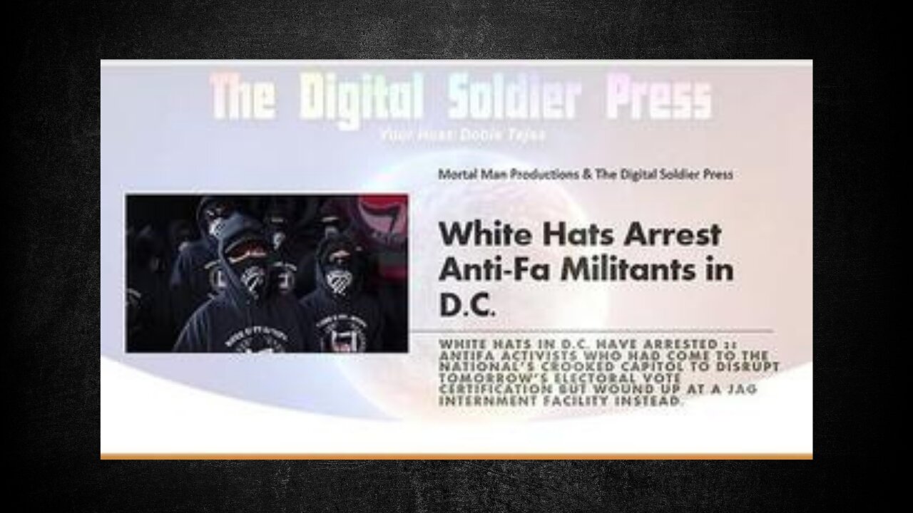 Real Raw News – White Hats Detain Anti - FA Militants In DC.