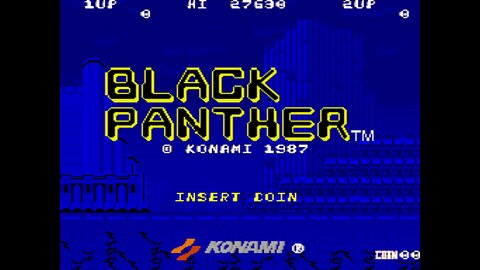 Black Panther Arcade Game, Konami 1987, Longplay Playthrough