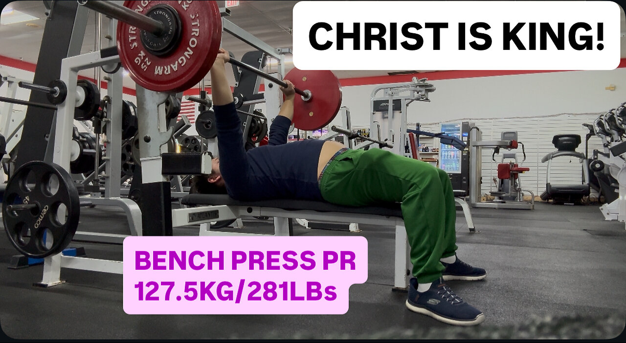 Bench Press PR 127.5KG/281LBs