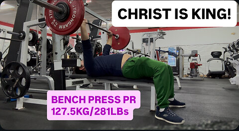 Bench Press PR 127.5KG/281LBs