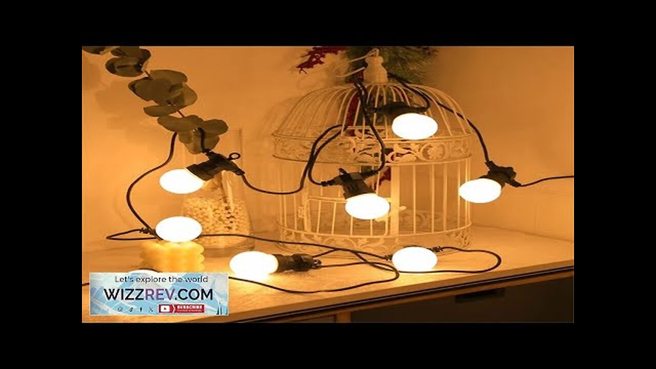 IP65 Waterproof LED G50 Christmas String Lights Patio Garden New Year Decoration Review