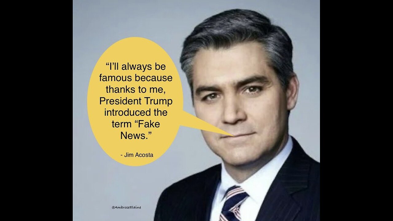 CAN WE GET A STANDING OVATION FOR JIMMY ACOSTA'S DEPARTURE FROM CNN? MSM IS IN FREE FALL!