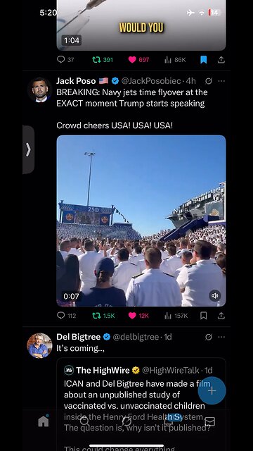 Navy 250 : President Trump : navy flyover