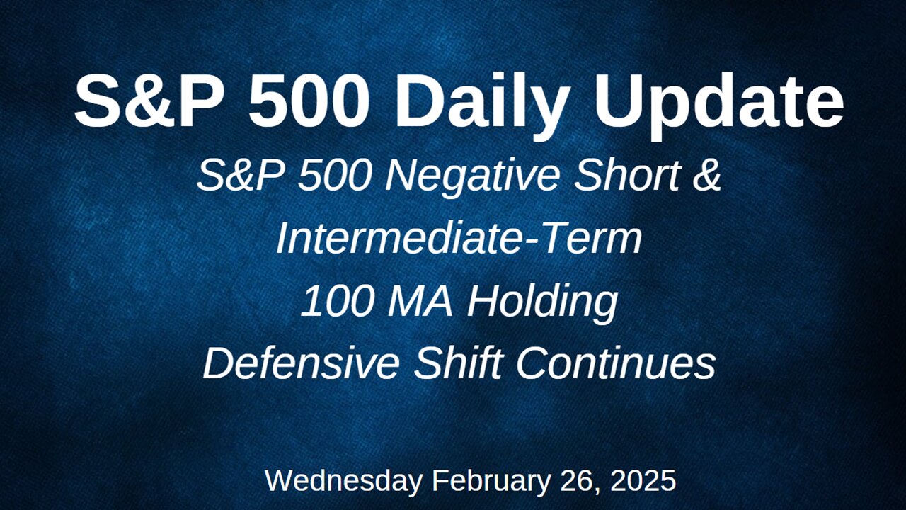 S&P 500 Daily Update for Wednesday February 26, 2025