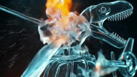 Shisha Dinosaur Destroys Glass Helicopter | Epic Fire Explosion in 8K