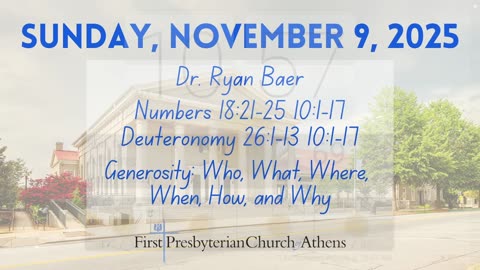 First Presbyterian Church; Athens, GA; November 9th 2025