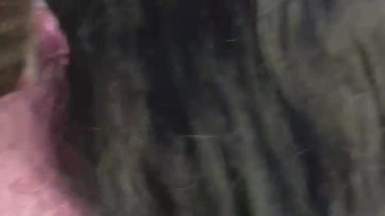Public Bus Long Hair Playing And Touching
