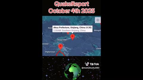 Earthquake map ..