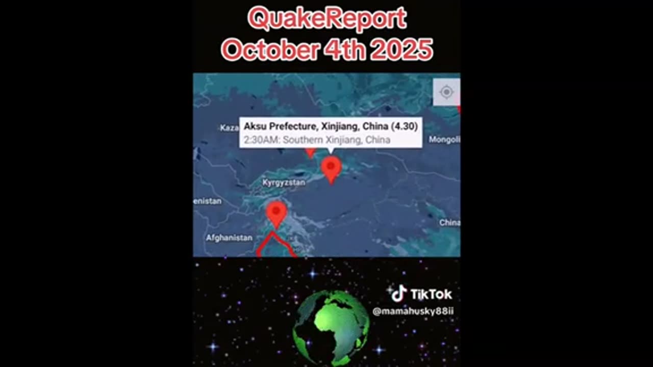 Earthquake map ..