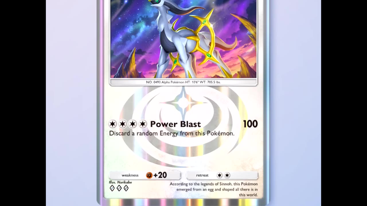 Areceus Base Card Preview