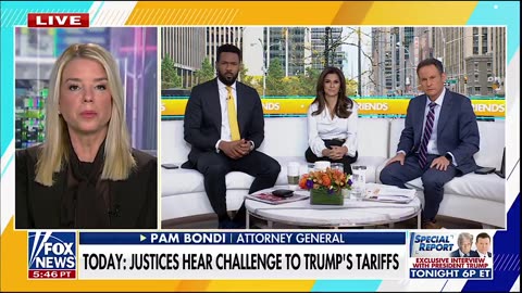 AG Pam Bondi speaks on SCOTUS hearing the case on Trump's Tariff authority.