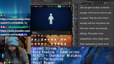Beta Reading + REACTS + Commentary + Writing: Character Mistakes | Drawing: Perspective | Brian Evenson Research | Rebel Weapon New Story